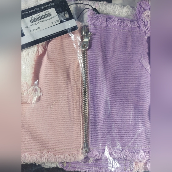 Jaded London Pastel Patchwork Corset Top, NEW, Size UK6 - Picture 12 of 16